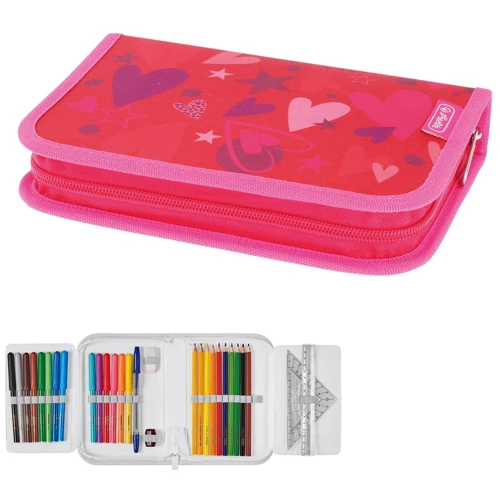 Пенал с наполнением Herlitz Sweet Hearts 31 предмет (50038138)