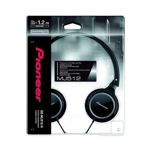 Наушники Pioneer SE-MJ512-K: Тип конструкции накладные