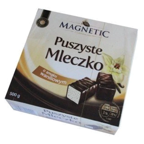 Цукерки Magnetic Puszyste Mleczko Waniliowe 500 г (DL7544): Умови зберігання в сухом месте, вдали от солнечных лучей