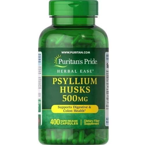 

Puritan's Pride Psyllium Husks 500 mg Подорожник 400 капсул