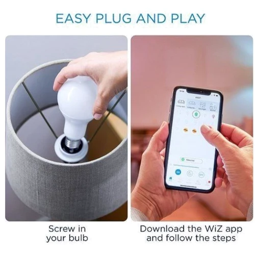 Умная лампочка WiZ, E27, 11W, 75W, 1055Lm, G95, 2700-6500K, Wi-Fi: Температура свечения, К 2700