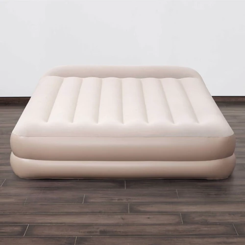 Надувний матрац Bestway Tritech Airbed з вбудованим електронасосом 203х152х42 см (67696): Колір бежевий