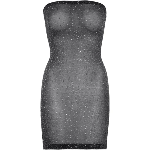 Платье-труба со стразами Leg Avenue Shimmer Sheer OS Black/Silver