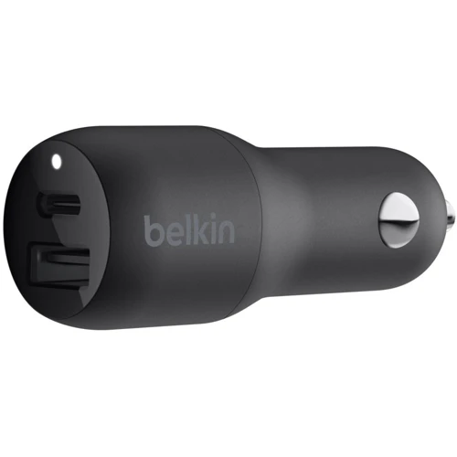 Зарядний пристрій Belkin Car Charger USB-C та USB 32W Black (CCB003BTBK)