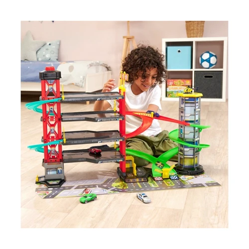 Игровой набор Dickie Toys Паркинг четыре этажа, лифт, 4 авто и вертолет (3339000)