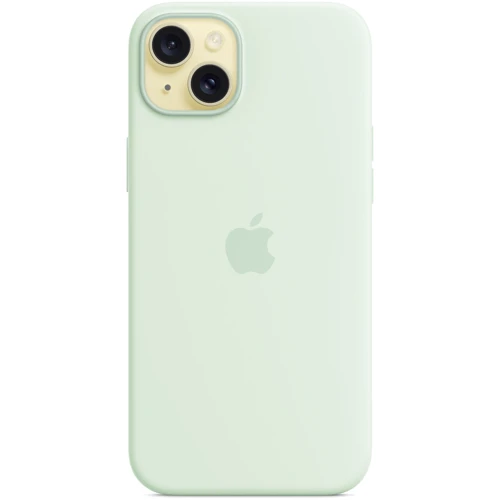 Чехол для iPhone Apple for iPhone 15 Plus Silicone Case with MagSafe Soft Mint (MWNG3): Материалы Силикон