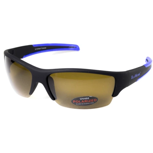 Спортивные очки Очки поляризационные BluWater Daytona-2 Polarized (brown) коричневые в черно-синей оправе (4ДЕЙТ2-Г50П)