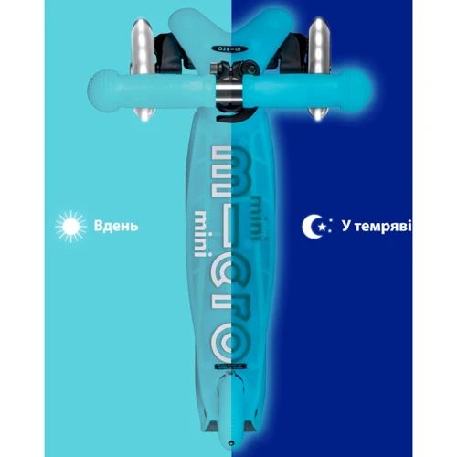 Самокат Micro серии Mini Deluxe Glow LED Синий (MMD215): Максимальная допустимая нагрузка, кг 50