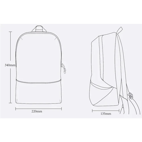 Сумка для ноутбуков Xiaomi 14" Z Bag Ultra Light Portable Mini Backpack Red (6971941370566): Тип сумки рюкзак