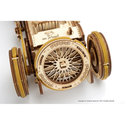 Механічний 3D пазл UGEARS "Спорткар U-9 Гран-прі" (70044) фото 16
