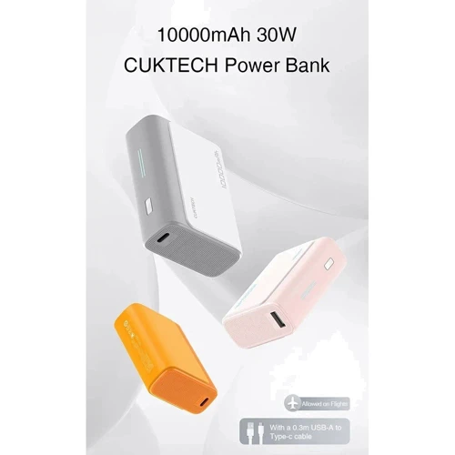 Внешний аккумулятор Cuktech Power Bank 10000mAh PB100 30W Orange: Количество USB 2