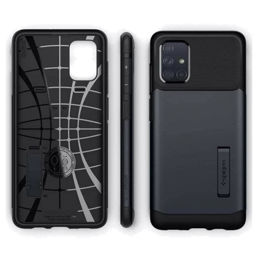 Чохол для телефона Spigen Slim Armor Metal Slate (ACS00820) для Samsung A515 Galaxy A51: Матеріал TPU (термополиуретан) и поликарбонат