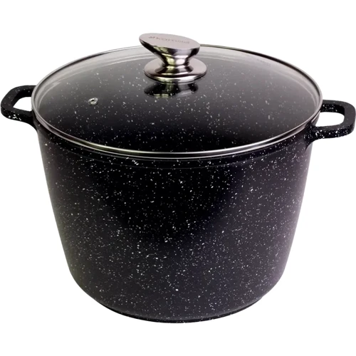 Кастрюля Kamille со стеклянной крышкой 10 л 28х20 см (KM-4408)