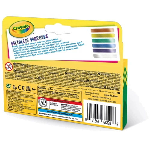 Набір фломастери Metallic Crayola, 6 шт (58-8828): Тип Смываемые