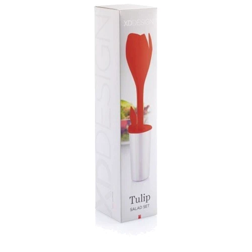 Набор для салата Loooqs Tulip серебристо-красный (P261.194) фото 2