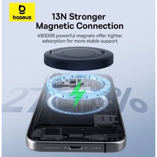 Зарядное устройство Baseus Wireless Charging Magnetic Mini4 Stand 15W Black (P10273300121-02) for Apple iPhone 16 I 15 I 14 I 13 I 12 series фото 7