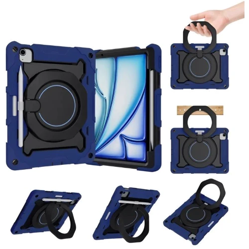 Аксессуар для iPad BeCover Armored Shockproof Case with Stand Blue for iPad Air 11 (2024 / 2025) (711926): Цвет синий