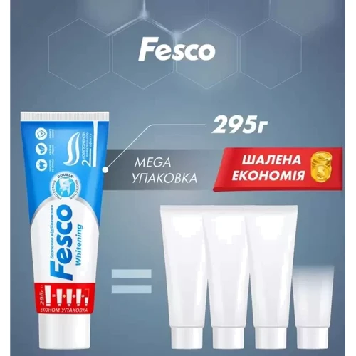 Fesco Whiteningl Зубная паста 250 ml: Количество в упаковке, шт 1