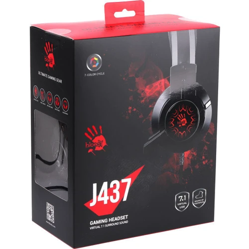 Навушники A4Tech Bloody J437 Black: Діапазон частот (Гц) 20 - 20000