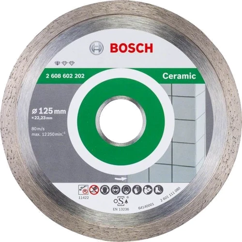 

Диск алмазный Bosch Standard for Ceramic 125-22.2 (2608602202)