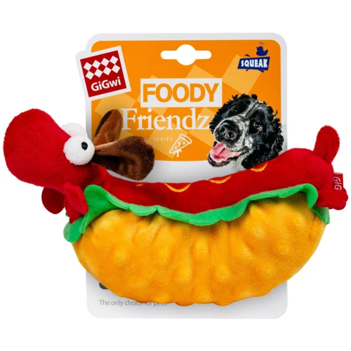 Игрушка для собак GiGwi Foody Friends Хот-Дог с пищалкой текстиль плюш 24 см (2262): Производитель GiGwi