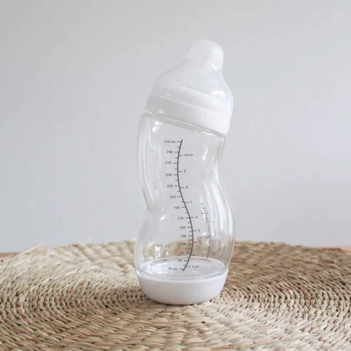 Стеклянная антиколиковая бутылочка Difrax S-bottle Wide с силиконовой соской 310 мл White (737FE White) фото 7