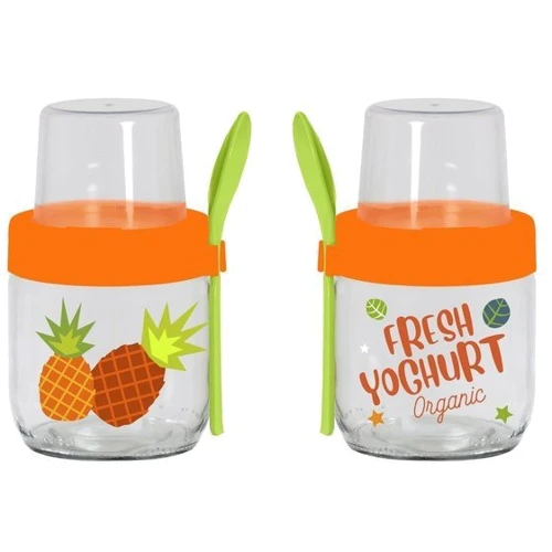 Herevin Fruit-Yoghurt с ложкой и контейнером 0.425 л (131615-000): Количество отделений 2