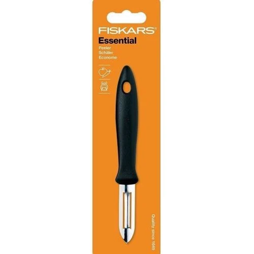 Нож Fiskars Essential для чистки овощей 6 см Black (1023786): Лезвие нержавеющая сталь