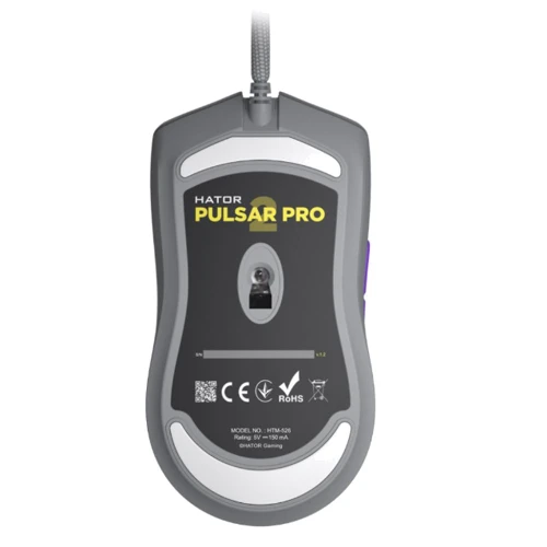 Мышь HATOR Pulsar 2 Pro USB Titanium (HTM-526): Тип сенсора оптический
