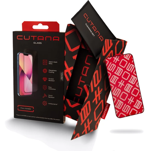 Защитное стекло для iPhone Cutana Tempered Glass Antibacterial Full Coverage Black for iPhone 14 Plus | 13 Pro Max фото 6