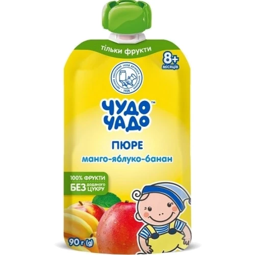 Пюре Чудо-Чадо пюре Манго-яблоко-банан без сахара 90 г (4820016254176)