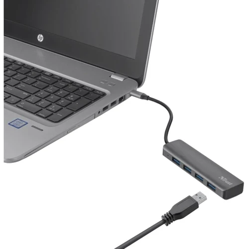 Адаптер Trust Adapter Halyx USB-C to 4xUSB Grey (23328_TRUST) фото 4