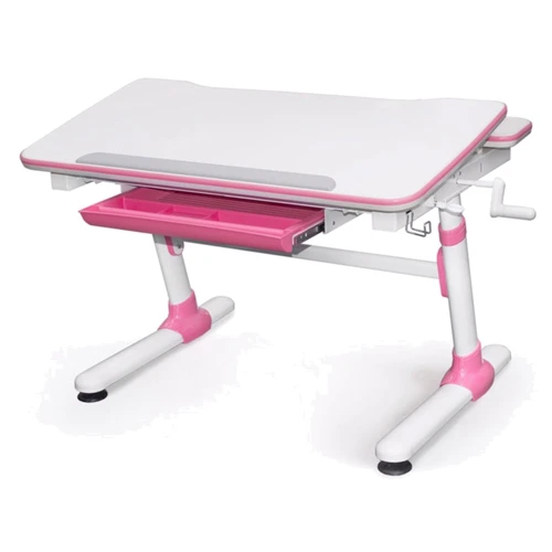 Стол Evo-kids Duke Pink (арт.Evo-501 P) - столешница белая / вставки розовые