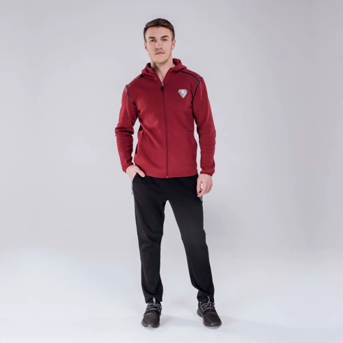 Спортивна кофта Peak FW683791-RED 48 червона на блискавці з капюшоном: Країна виробник Китай