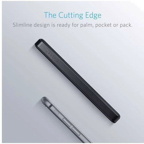 Зовнішній акумулятор ANKER PowerCore II Slim 10000 mAh Li-Pol V3 Black (A1261H11): Ємність батареї, мАг 10000