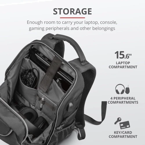 Сумка для ноутбуков Trust 15.6" Backpack GXT 1255 Outlaw Black (23240) фото 14