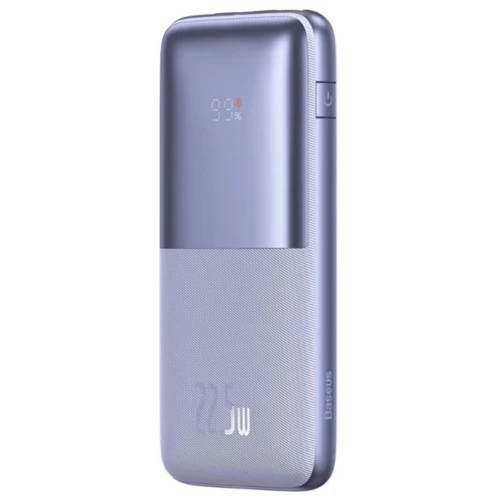 Зовнішній акумулятор Baseus Power Bank 20000mAh Bipow Pro Digital Display PD 22.5W Purple (PPBD030005): Вбудований кабель немає