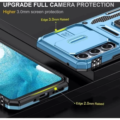 Чехол для телефонов Mobile Case Camshield Army Ring Light Blue for Samsung A366 Galaxy A36 5G / A566 Galaxy A56 5G: Пленка в комплекте нет