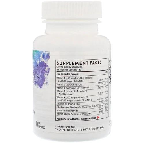 Thorne Research Basic Nutrients 2/Day 60 Caps Мультивитамины и мультиминералы без железа, формула 2 в день: Тип Мультивитамины