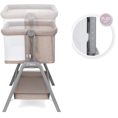 Приставная кроватка MoMi Fibi Бежевая (LOZE00003)