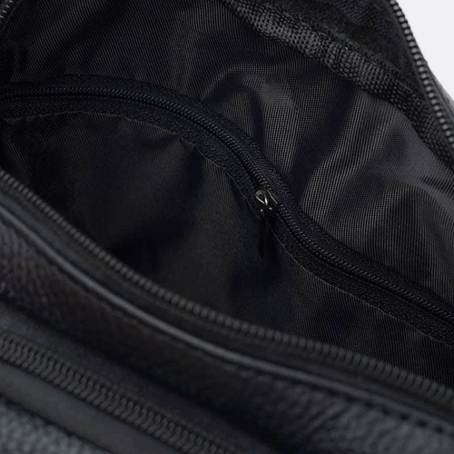 Чоловіча сумка через плече чорна Keizer (K1125bl-black): Фактура Зернистая, Матовая