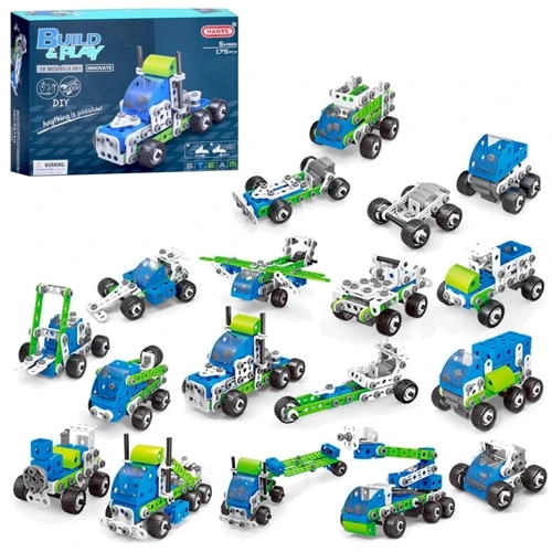 Конструктор Hanye Build&Play 18 в 1 Грузовик, 175 деталей (J-7761)