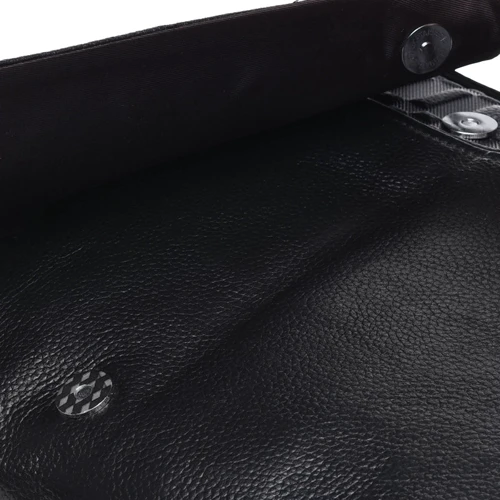 Мужская сумка планшет Borsa Leather черная (k19137-black): Застежка Молния