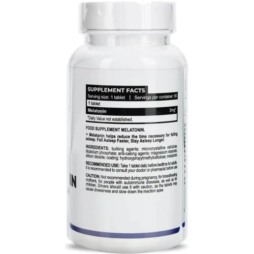 Progress Nutrition Melatonin 3 mg Мелатонин 3 мг 90 таблеток: Форма выпуска Таблетки