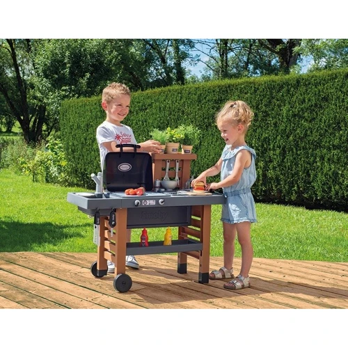 Ігровий набір Smoby Toys Garden Kitchen Садове барбекю з регулюванням висоти (312004) фото 8