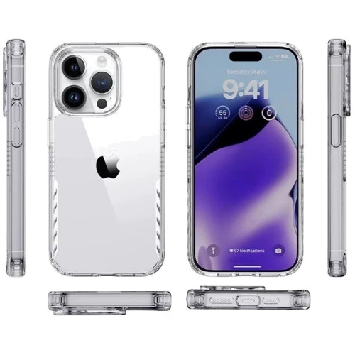 Чехол для iPhone Mobile Case TPU+PC Multi-Color Clear for iPhone 15 Pro Max: Тип чехла накладка на заднюю часть