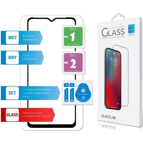 Аксесуар для смартфона ACCLAB Tempered Glass Full Glue Black for Tecno Spark 10C фото 6