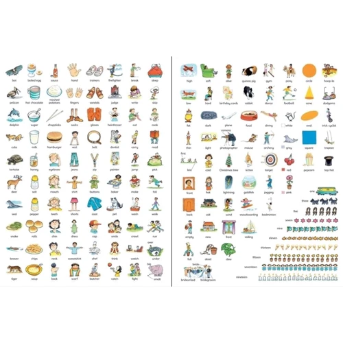 First Thousand Words in English Sticker Book / Перша 1000 слів англійською за наклейками: Кількість сторінок 64 + 6 страниц наклеек