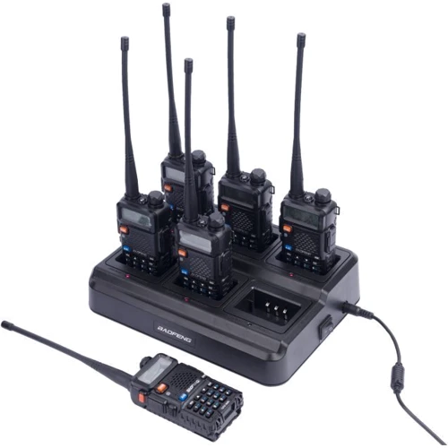 Рации Baofeng UV-5R Black SIX PACK + Зарядный комплект (BL-5X6 + 6 АКБ BL-5): Тип рация аналоговая