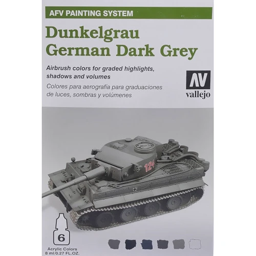 Набір фарб Vallejo "AFV Dunkelgrau armour"